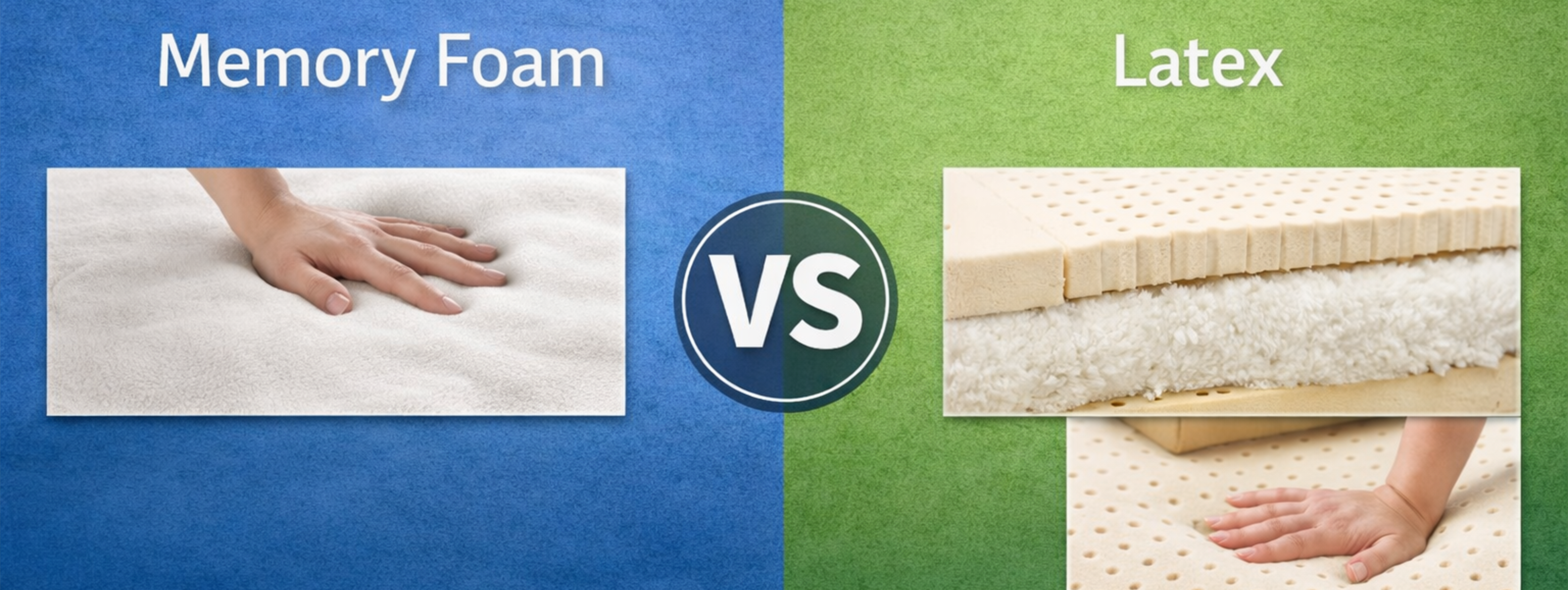 Memory foam contouring vs latex supportive lift comparison