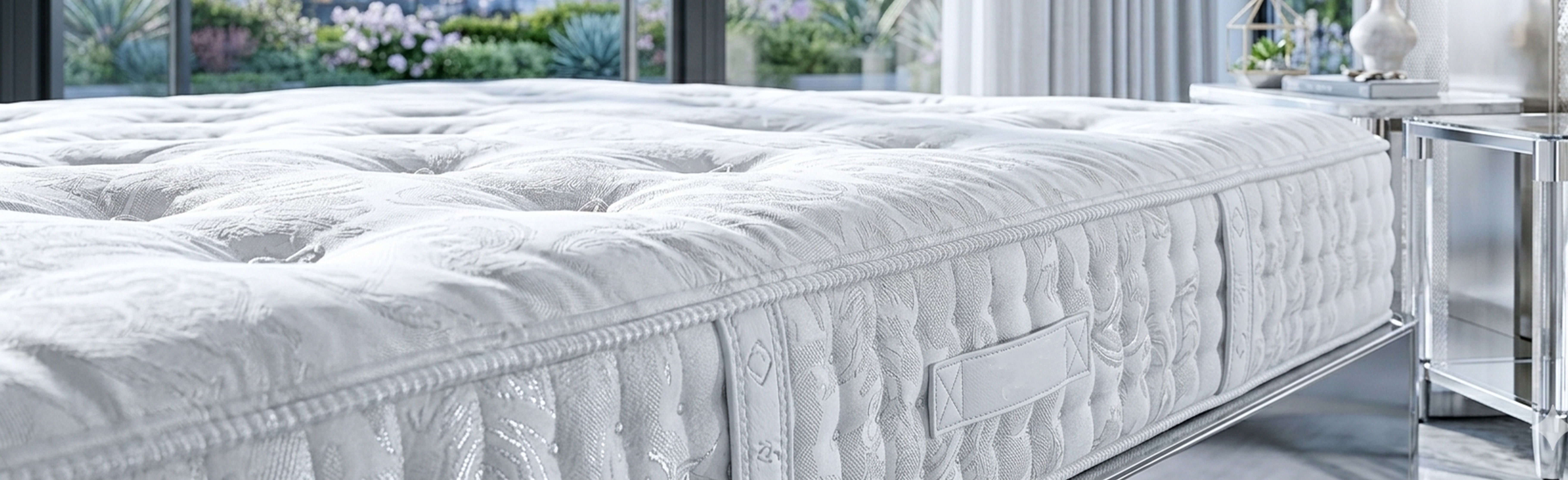 cool summer bedroom with breathable bedding and natural light