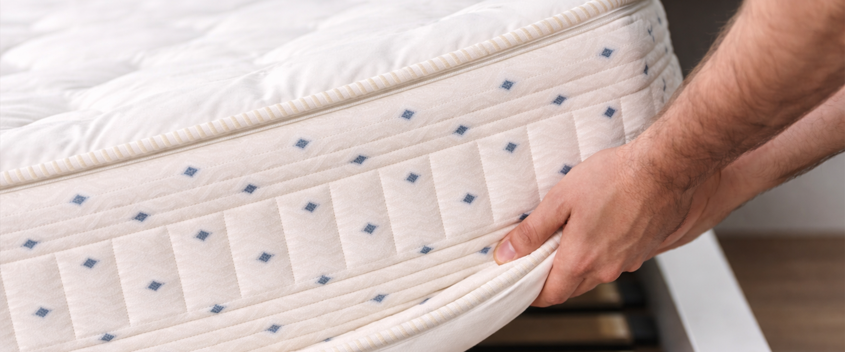 Mattress dip showing sagging mattress surface